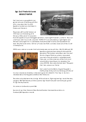 A preview of a PDF biography for Lewis, Cecil Frederick